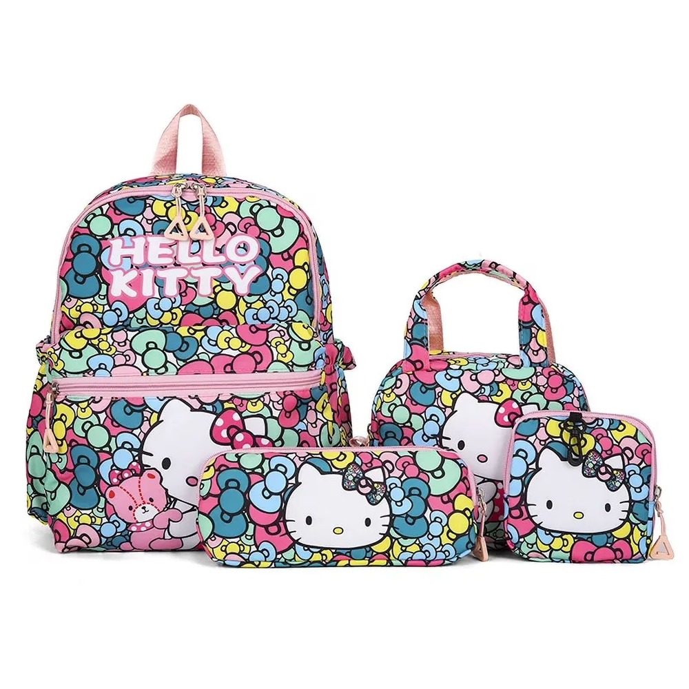 Kuromi Backpack Set 4pcs Multicolor Hello Kitty Melody Bag Set